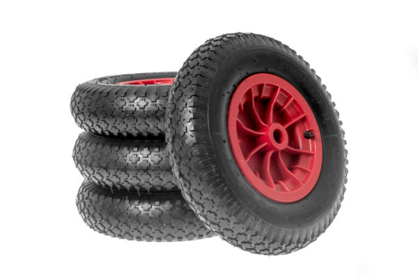 Pneumatic trolley wheels